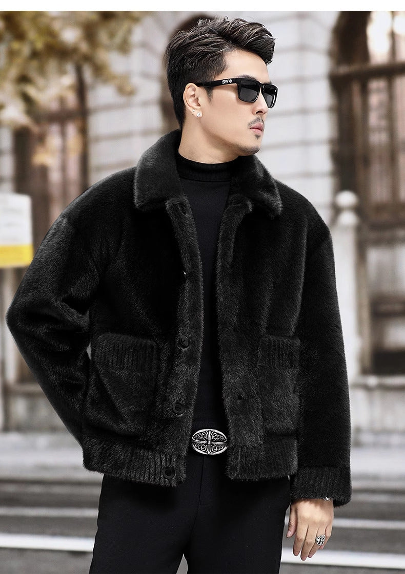 Men's Fur Chenille Coat