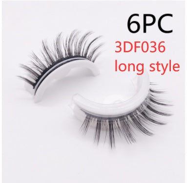 Reusable 3D Mink Lashes Natural False Eyelashes Self Adhesive Fake Glue Free Makeup Eyelash Extension Silk