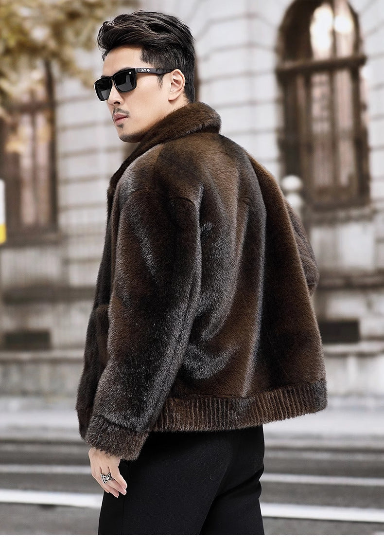 Men's Fur Chenille Coat