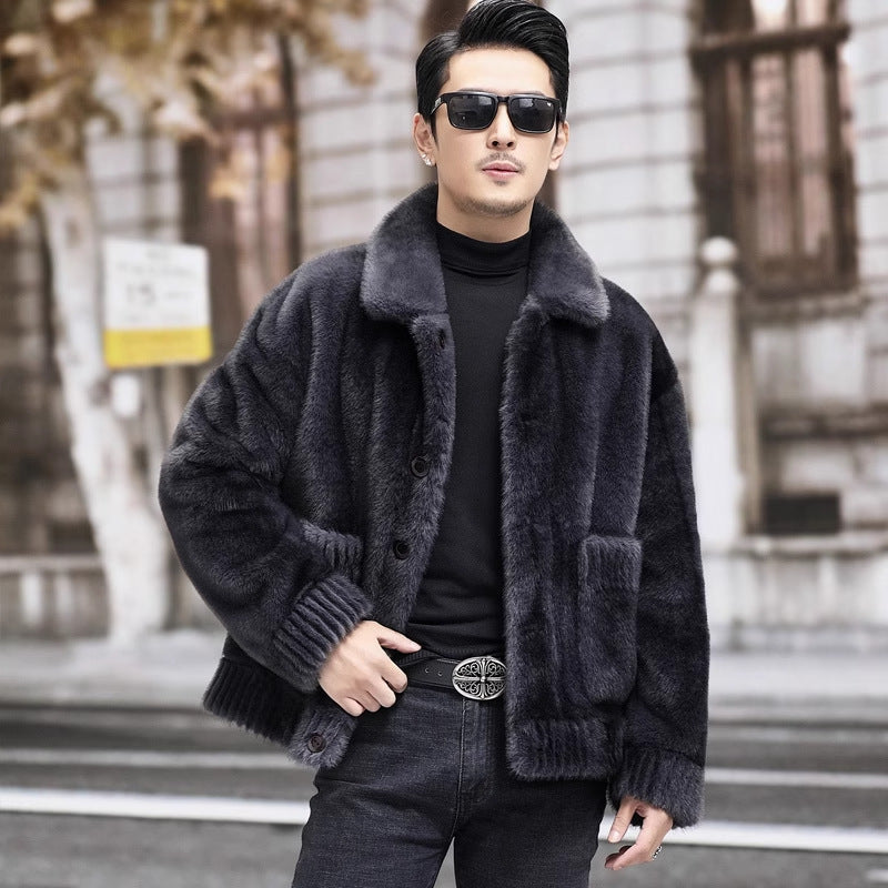 Men's Fur Chenille Coat