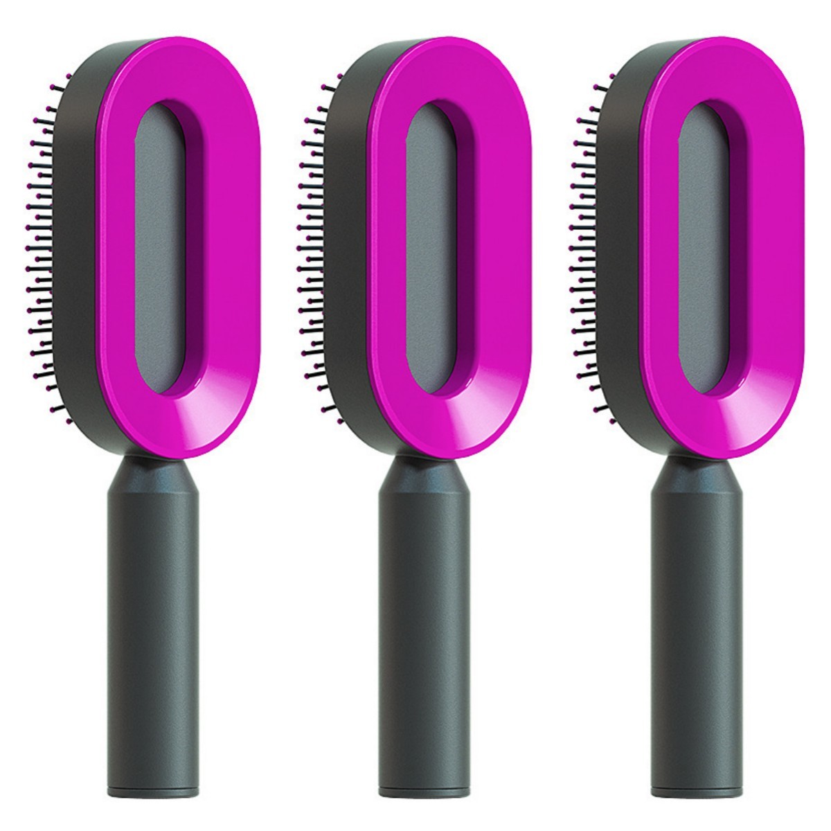 Self Cleaning Hair Brush For Women One-key Cleaning Hair Loss Airbag Massage Scalp Comb Anti-Static Hairbrush