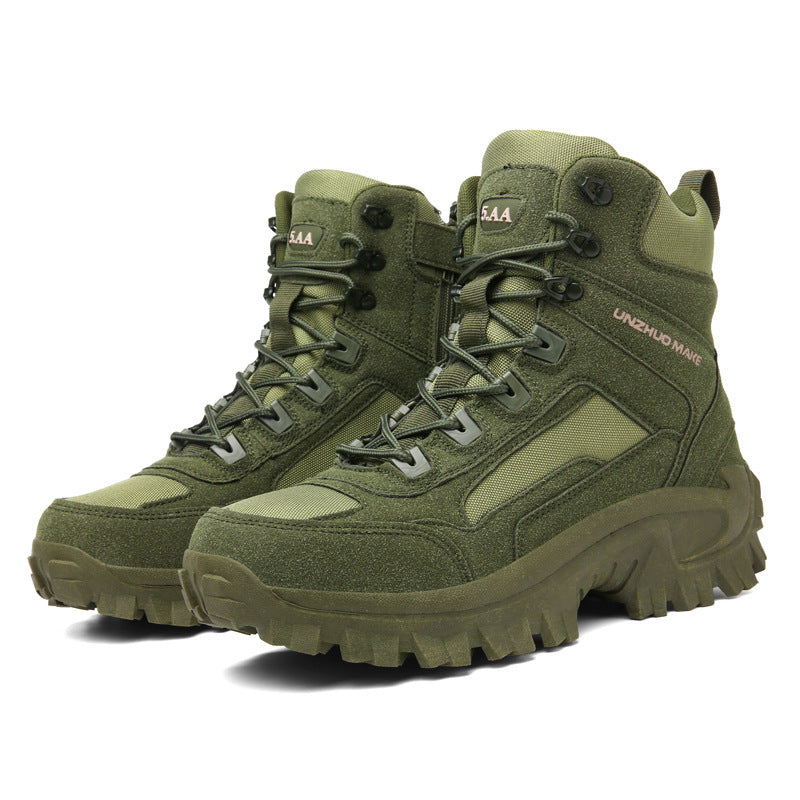 Combat Fall Winter Men High-top Outdoor Training Combat Hiking Desert Warm Snow Boots